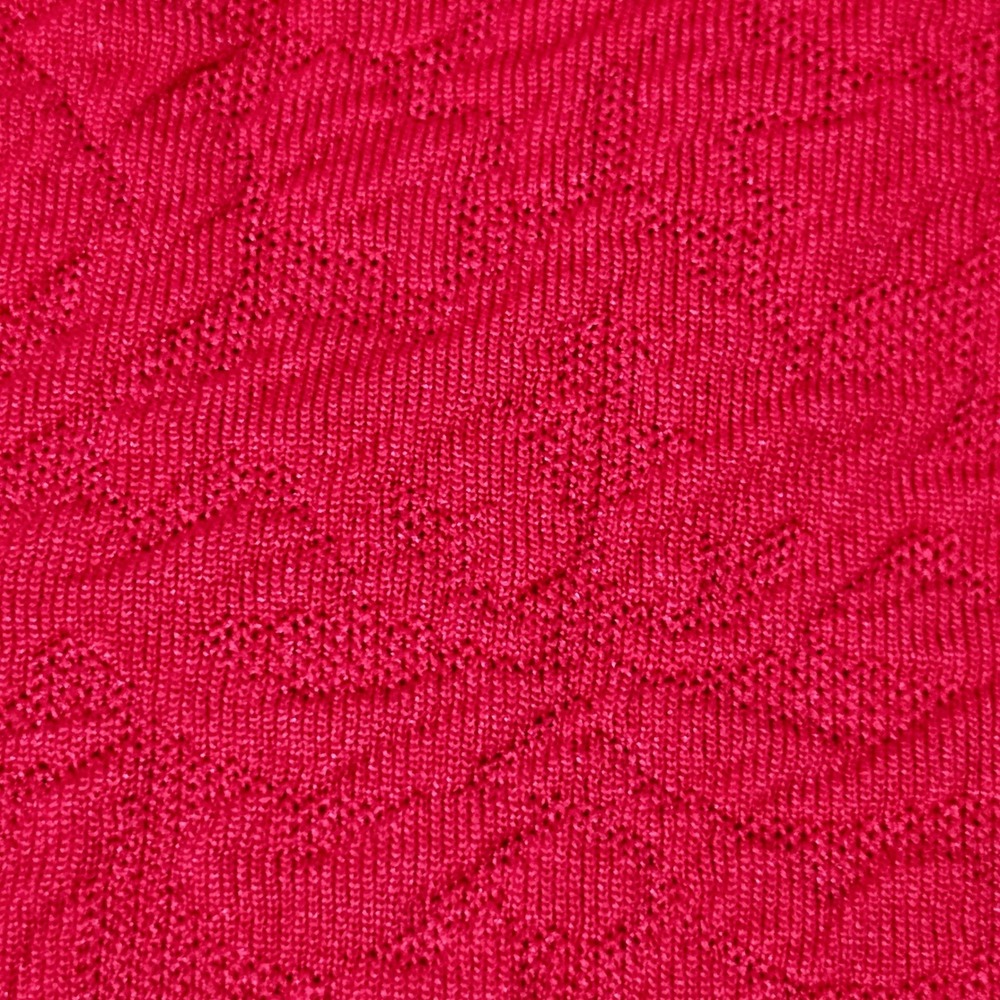 Crown & Ivy Red Jacquard Ruffle Neck Puff Sleeve Blouse Plus Size 3X NEW - Picture 10 of 11